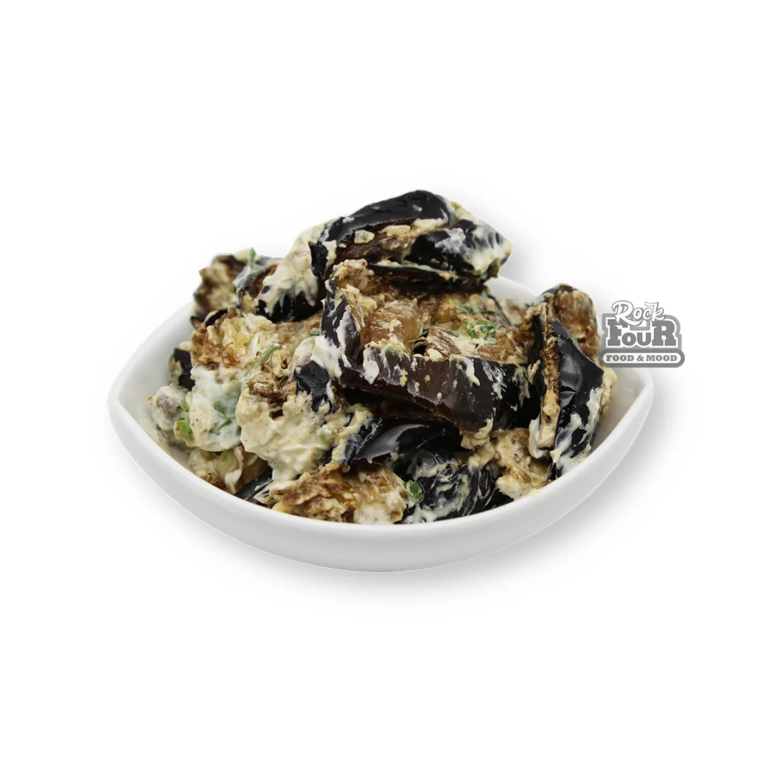 Salad with eggplant and meat, kg